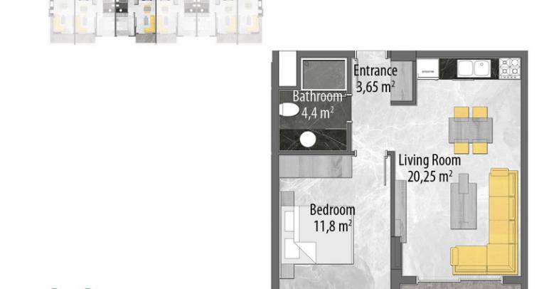 Apartments at luxury complex