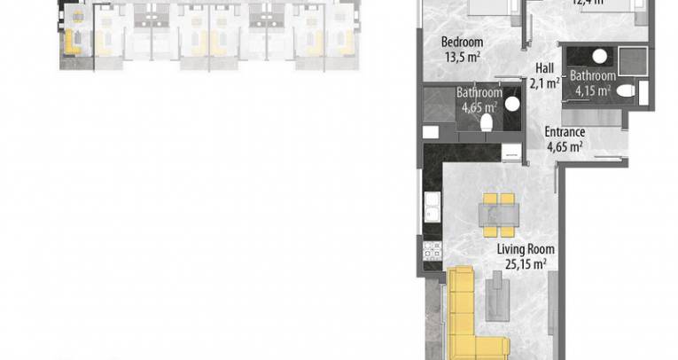 Apartments at luxury complex