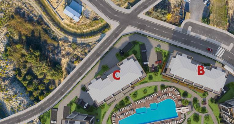 Apartments at luxury complex