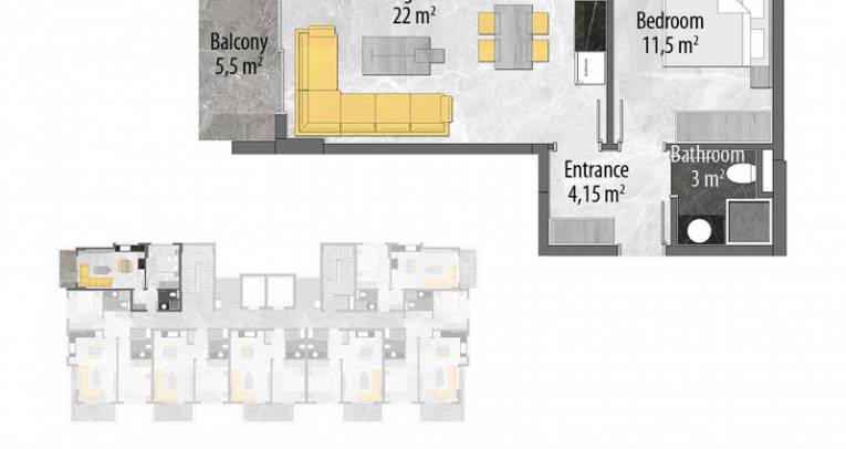 Apartments at luxury complex