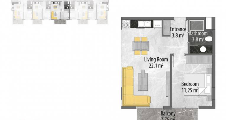 Apartments at luxury complex